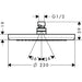 Hansgrohe Croma Overhead Shower 220 1Jet - Chrome - Unbeatable Bathrooms