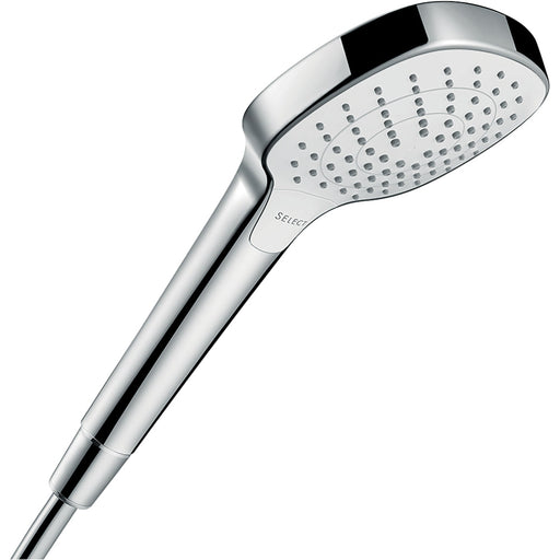 Hansgrohe Croma Select E Hand Shower 110 Vario Ecosmart - White/Chrome - Unbeatable Bathrooms