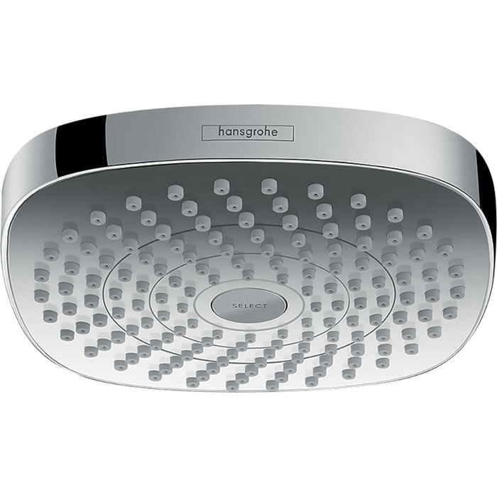Hansgrohe Croma Select E Overhead Shower 180 2Jet Ecosmart - Chrome - Unbeatable Bathrooms