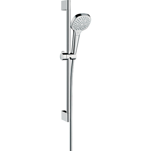 Hansgrohe Croma Select E Shower Set 110 Multi Ecosmart with Shower Rail 65 cm - White/Chrome - Unbeatable Bathrooms