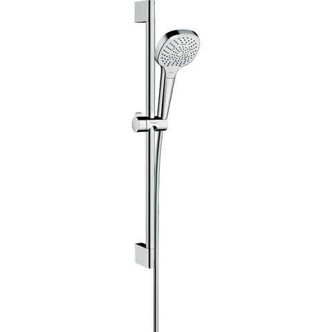 Hansgrohe Croma Select E Shower Set 110 Multi Ecosmart with Shower Rail 65 cm - White/Chrome - Unbeatable Bathrooms