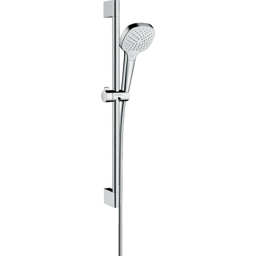 Hansgrohe Croma Select E Shower Set 110 Vario Ecosmart with Shower Rail 65 cm - White/Chrome - Unbeatable Bathrooms
