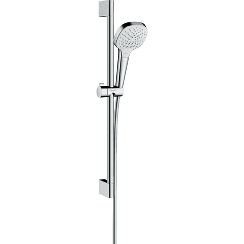 Hansgrohe Croma Select E Shower Set 110 Vario Ecosmart with Shower Rail 65 cm - White/Chrome - Unbeatable Bathrooms