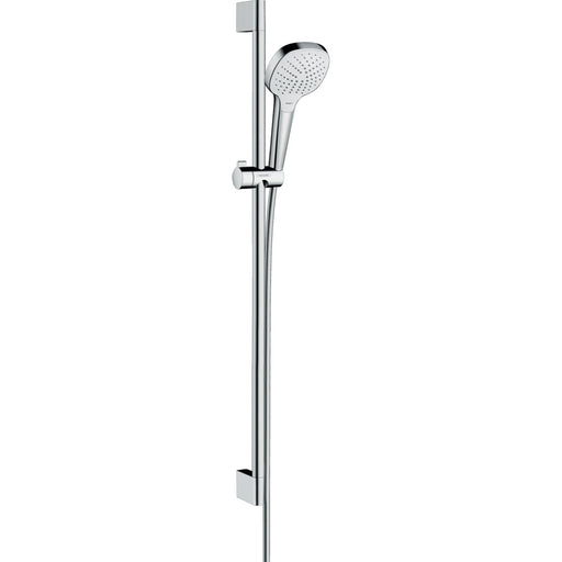 Hansgrohe Croma Select E Shower Set 110 Vario Ecosmart with Shower Rail 90 cm - White/Chrome - Unbeatable Bathrooms
