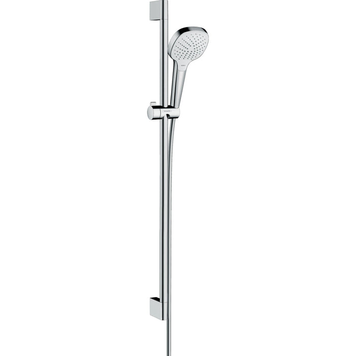 Hansgrohe Croma Select E Shower Set 110 Vario Ecosmart with Shower Rail 90 cm - White/Chrome - Unbeatable Bathrooms