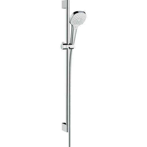 Hansgrohe Croma Select E Shower Set 110 Vario Ecosmart with Shower Rail 90 cm - White/Chrome - Unbeatable Bathrooms