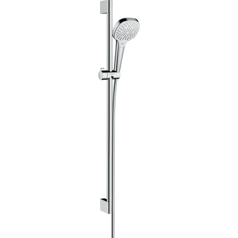 Hansgrohe Croma Select E Shower Set Multi Ecosmart with Shower Rail 90 cm - White/Chrome - Unbeatable Bathrooms