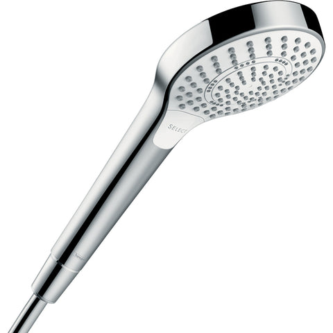 Hansgrohe Croma Select S Hand Shower 110 Multi Ecosmart - White/Chrome - Unbeatable Bathrooms