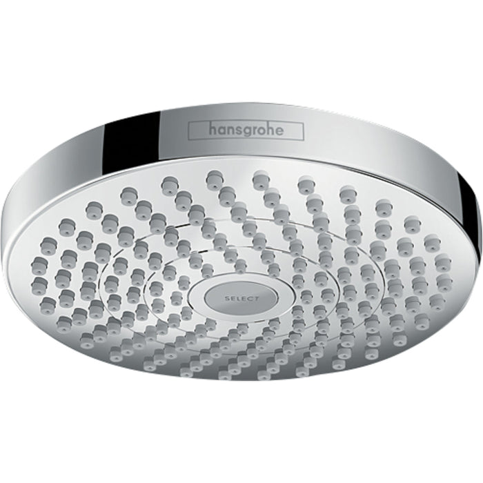 Hansgrohe Croma Select S Overhead Shower 180 2Jet Ecosmart - Chrome - Unbeatable Bathrooms