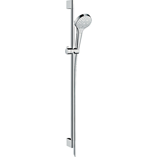 Hansgrohe Croma Select S Shower Set 110 Multi Ecosmart with Shower Rail 90 cm - White/Chrome - Unbeatable Bathrooms