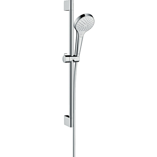 Hansgrohe Croma Select S Shower Set 110 Vario Ecosmart with Shower Rail 65 cm - White/Chrome - Unbeatable Bathrooms