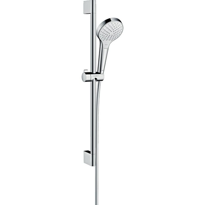 Hansgrohe Croma Select S Shower Set 110 Vario Ecosmart with Shower Rail 65 cm - White/Chrome - Unbeatable Bathrooms