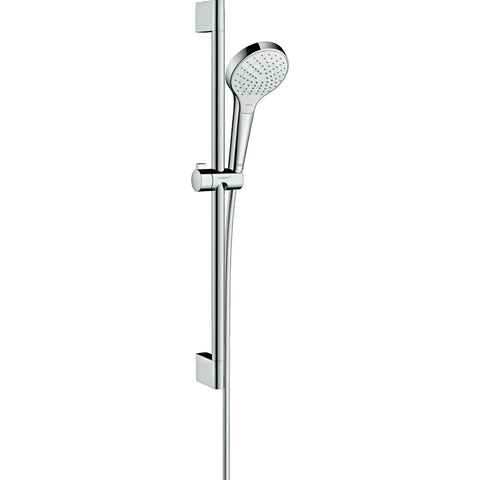 Hansgrohe Croma Select S Shower Set 110 Vario Ecosmart with Shower Rail 65 cm - White/Chrome - Unbeatable Bathrooms