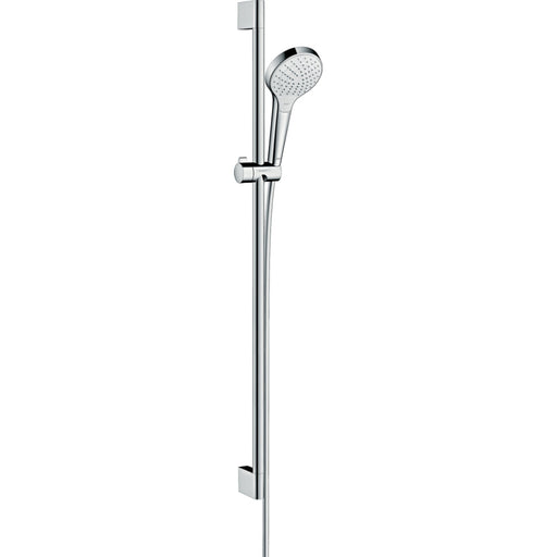 Hansgrohe Croma Select S Shower Set 110 Vario Ecosmart with Shower Rail 90 cm - White/Chrome - Unbeatable Bathrooms
