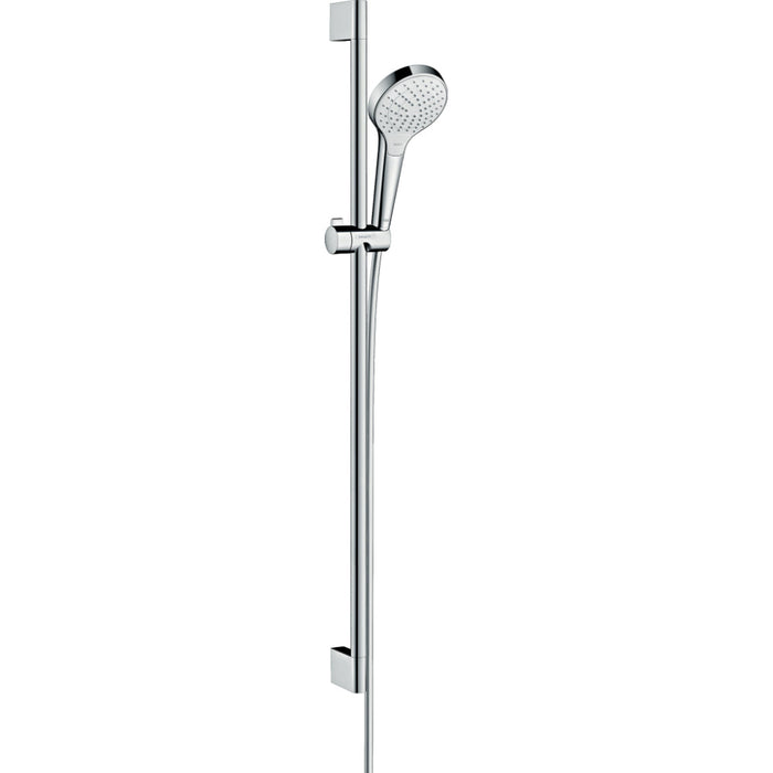 Hansgrohe Croma Select S Shower Set 110 Vario Ecosmart with Shower Rail 90 cm - White/Chrome - Unbeatable Bathrooms