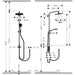 Hansgrohe Croma Select S Showerpipe 280 1Jet Reno - Chrome - Unbeatable Bathrooms
