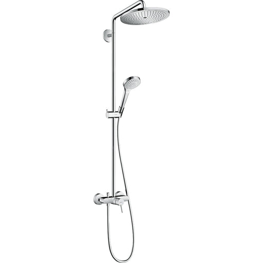 Hansgrohe Croma Select S Showerpipe 280 1Jet with Manual Shower Mixer - Chrome - Unbeatable Bathrooms