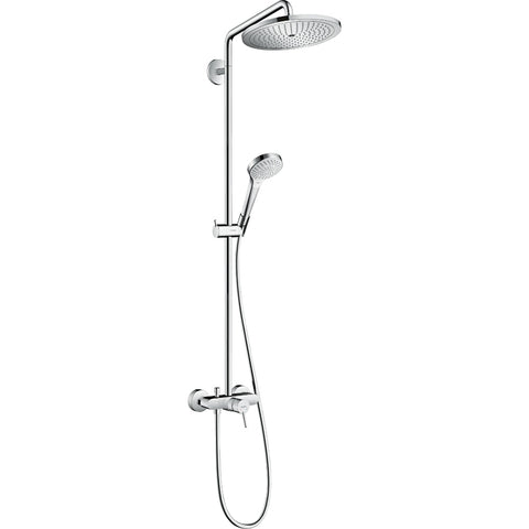 Hansgrohe Croma Select S Showerpipe 280 1Jet with Manual Shower Mixer - Chrome - Unbeatable Bathrooms