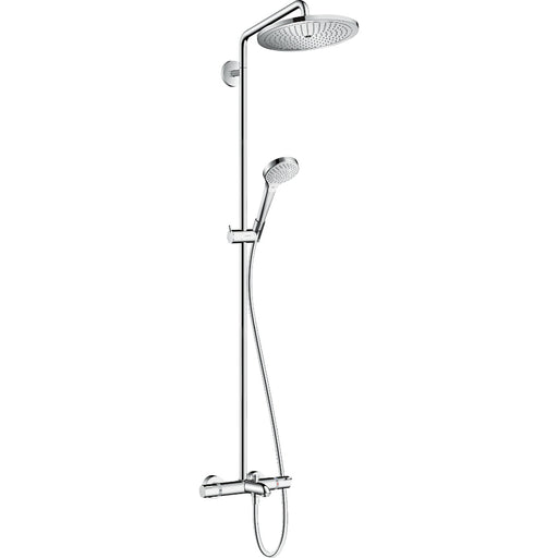 Hansgrohe Croma Select S Showerpipe 280 1Jet with Thermostatic Bath Mixer - Chrome - Unbeatable Bathrooms