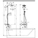 Hansgrohe Croma Select S Showerpipe 280 1Jet with Thermostatic Bath Mixer - Chrome - Unbeatable Bathrooms