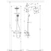 Hansgrohe Croma Showerpipe 220 1Jet with Thermostatic Shower Mixer - Chrome - Unbeatable Bathrooms