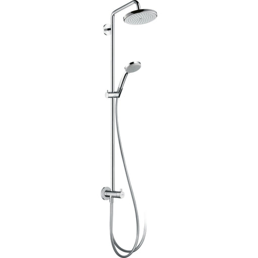 Hansgrohe Croma Showerpipe 220 1Jet Reno - Chrome - Unbeatable Bathrooms