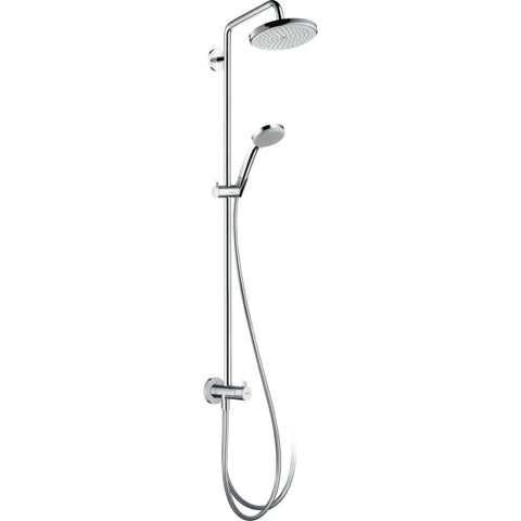 Hansgrohe Croma Showerpipe 220 1Jet Reno - Chrome - Unbeatable Bathrooms