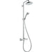 Hansgrohe Croma Showerpipe 220 1Jet with Thermostatic Shower Mixer - Chrome - Unbeatable Bathrooms