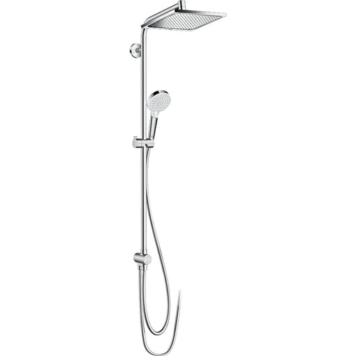 Hansgrohe Crometta E Showerpipe 240 1Jet Ecosmart Reno - Chrome - Unbeatable Bathrooms