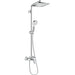 Hansgrohe Crometta E Showerpipe 240 1Jet with Manual Shower Mixer - Chrome - Unbeatable Bathrooms