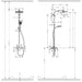 Hansgrohe Crometta E Showerpipe 240 1Jet with Manual Shower Mixer - Chrome - Unbeatable Bathrooms