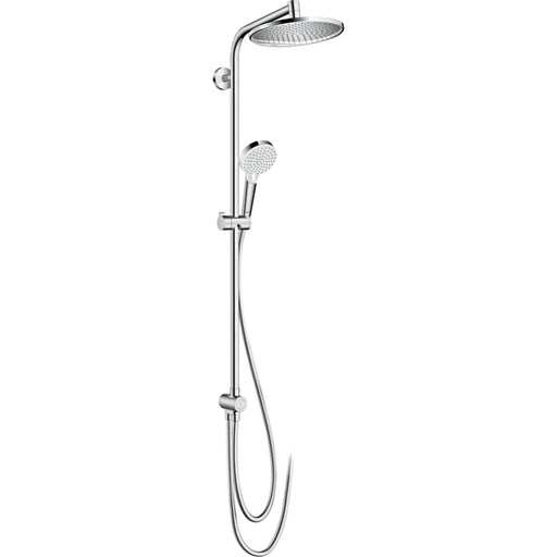 Hansgrohe Crometta S Showerpipe 240 1Jet Ecosmart Reno - Chrome - Unbeatable Bathrooms
