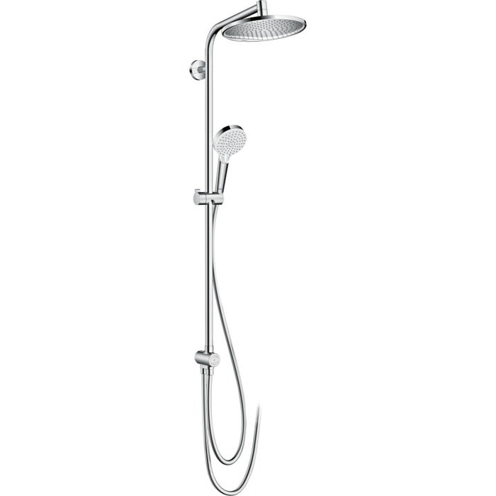 Hansgrohe Crometta S Showerpipe 240 1Jet Ecosmart Reno - Chrome - Unbeatable Bathrooms