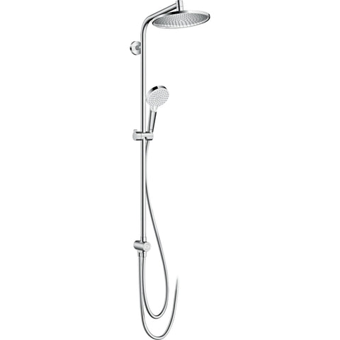 Hansgrohe Crometta S Showerpipe 240 1Jet Ecosmart Reno - Chrome - Unbeatable Bathrooms