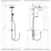 Hansgrohe Crometta S Showerpipe 240 1Jet Ecosmart Reno - Chrome - Unbeatable Bathrooms