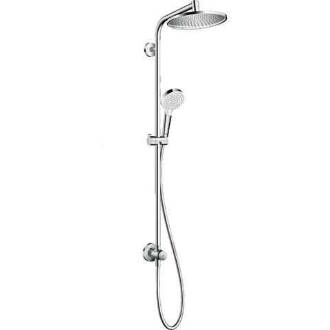 Hansgrohe Crometta S Showerpipe 240 1Jet Ecosmart Reno Gp - Chrome - Unbeatable Bathrooms