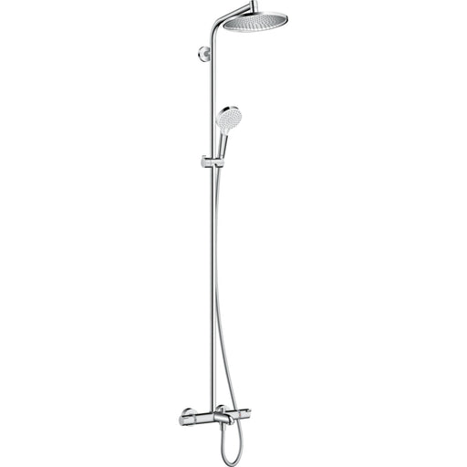 Hansgrohe Crometta S Showerpipe 240 1Jet with Thermostatic Bath Mixer - Chrome - Unbeatable Bathrooms