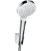 Hansgrohe Crometta Shower Holder Set 100 1Jet Ecosmart with Shower Hose 125 cm - White/Chrome - Unbeatable Bathrooms