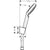 Hansgrohe Crometta Shower Holder Set 100 1Jet Ecosmart with Shower Hose 125 cm - White/Chrome - Unbeatable Bathrooms