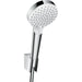 Hansgrohe Crometta Shower Holder Set 100 Vario Ecosmart with Shower Hose 160 cm - White/Chrome - Unbeatable Bathrooms