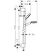 Hansgrohe Crometta Shower Set 100 1Jet Ecosmart with Shower Rail 90 cm - White/Chrome - Unbeatable Bathrooms