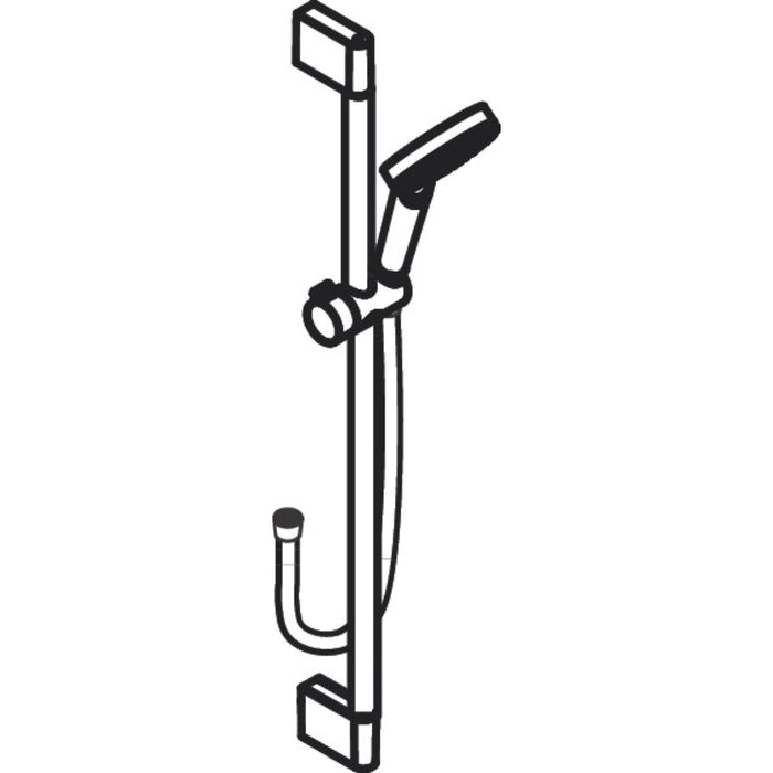Hansgrohe Crometta Shower Set 100 1Jet Ecosmart with Shower Rail 90 cm - White/Chrome - Unbeatable Bathrooms