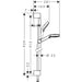 Hansgrohe Crometta Shower Set 100 Vario Ecosmart with Shower Rail 90 cm - White/Chrome - Unbeatable Bathrooms