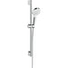 Hansgrohe Crometta Shower Set 100 Vario Ecosmart+ with Shower Rail 65 cm - White/Chrome - Unbeatable Bathrooms