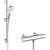 Hansgrohe Crometta Shower System 100 Vario with Ecostat 1001 Cl Thermostatic Mixer and Shower Rail 65 cm - White/Chrome - Unbeatable Bathrooms