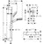 Hansgrohe Crometta Shower System 100 Vario with Ecostat 1001 Cl Thermostatic Mixer and Shower Rail 90 cm - White/Chrome - Unbeatable Bathrooms
