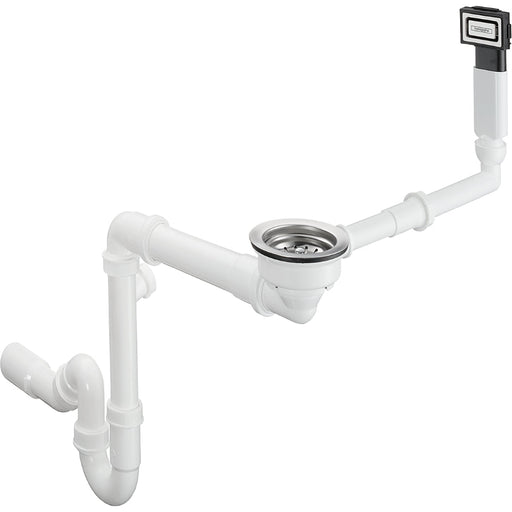 Hansgrohe D16-10 Manual Waste and Overflow Set For Single Bowl Granite - Chrome - Unbeatable Bathrooms