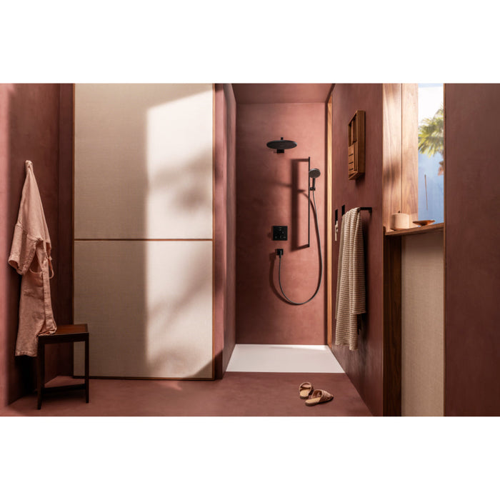 Hansgrohe Raindance Alive Select S Shower Set 125 3Jet Ecosmart with Shower Bar Unica E Puro 90 cm and Easy Slide Hand Shower Holder - Unbeatable Bathrooms