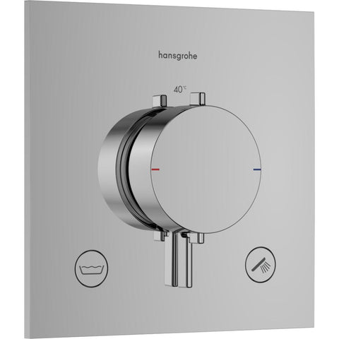 Hansgrohe Ecostat Comfort E Thermostat For Concealed Installation For 2 Functions with Integrated Security Combination According to EN1717 - Unbeatable Bathrooms
