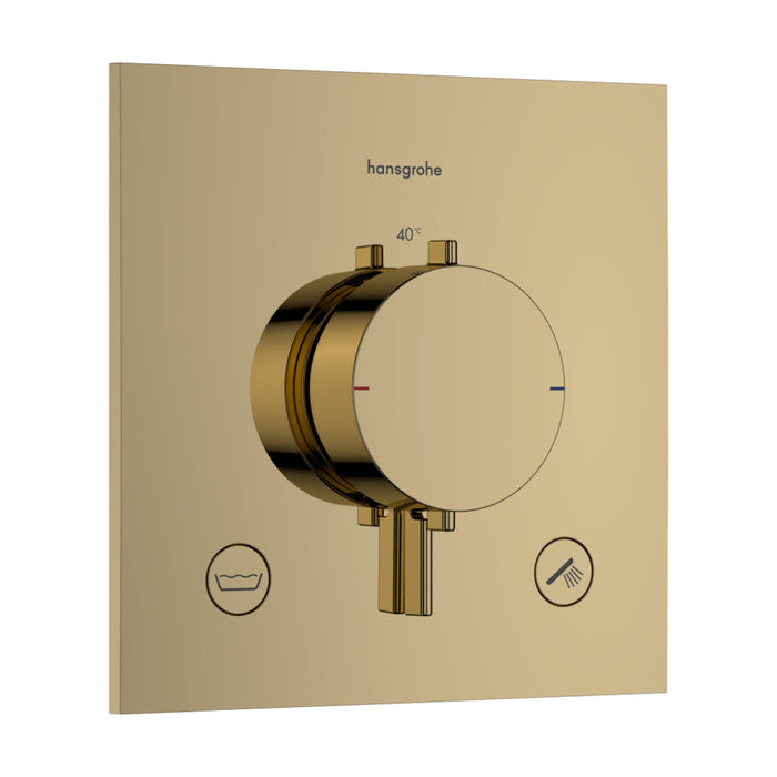 Hansgrohe Ecostat Comfort E Thermostat For Concealed Installation For 2 Functions with Integrated Security Combination According to EN1717 - Unbeatable Bathrooms